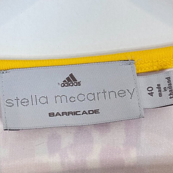 Adidas Stella McCartney Barricade Yellow White Athletic Pullover Shirt Small d5 - Picture 8 of 16
